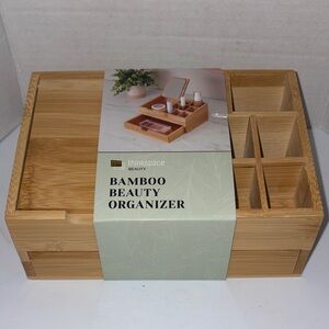 New with tags Thinkspace Beauty bamboo beauty organizer